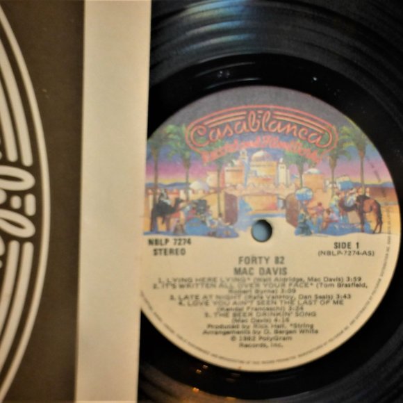 1st Press 1982 MAC DAVIS Forty 62 Vinyl LP Record Casablanca #NELP7274 - Picture 3 of 4